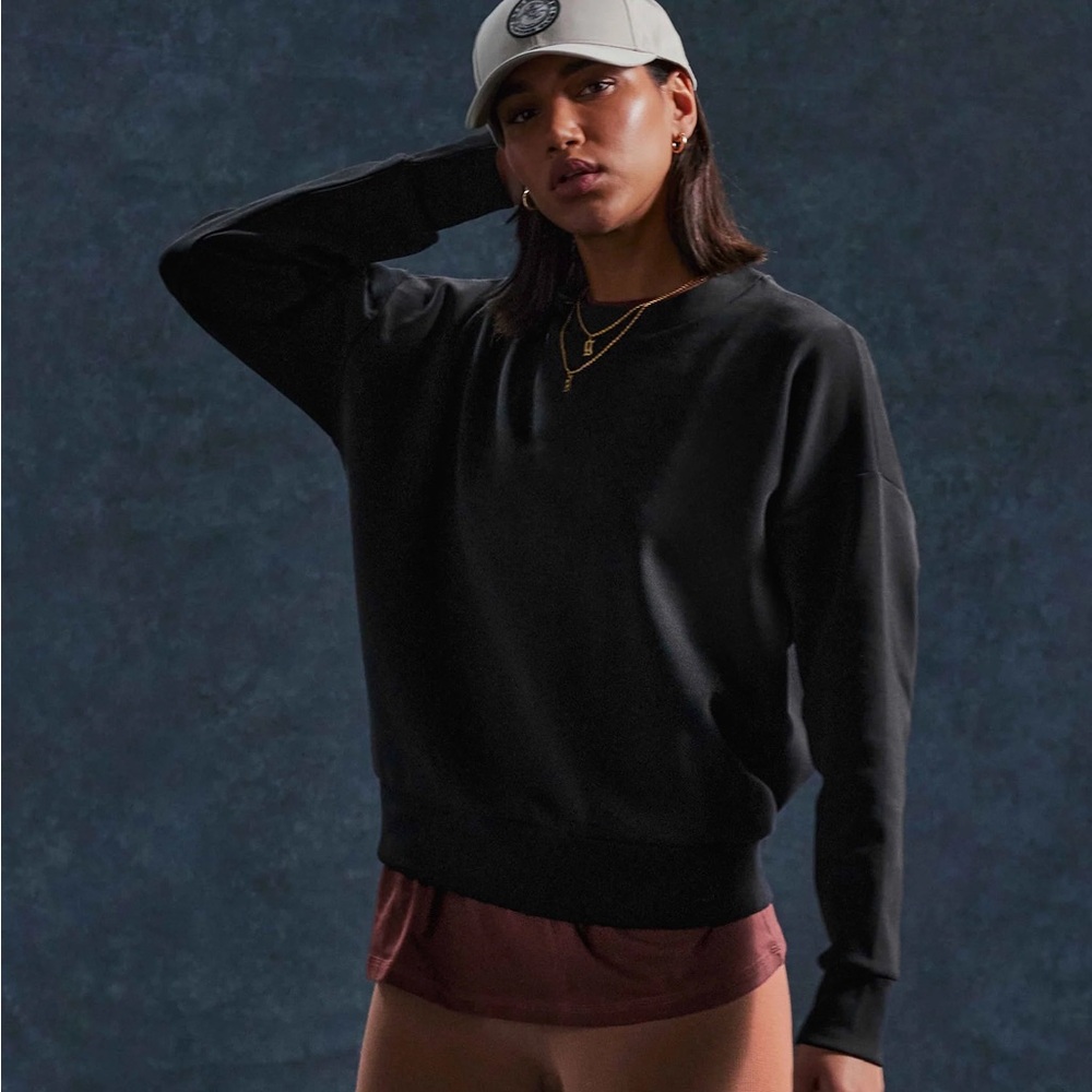 Gymshark Retake Sweat Crew - Black